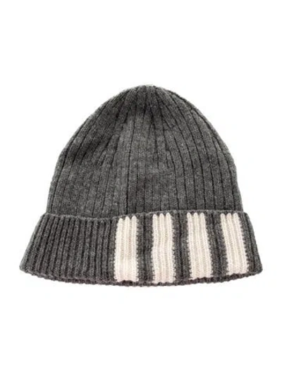 Pre-owned Thom Browne Cashmere Beanie In Gray
