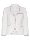 Thom Browne Cashmere High Armhole Sportcoat In White