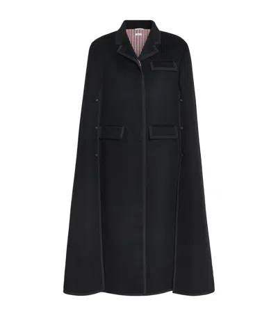 Thom Browne Cashmere Browne 65 Chesterfield Cape In Black