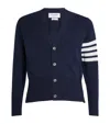 Thom Browne 4-bar Cotton Cardigan For In Navy