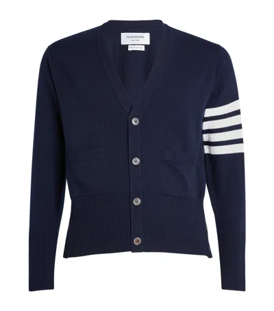 Thom Browne Cashmere Button-up Cardigan In Navy