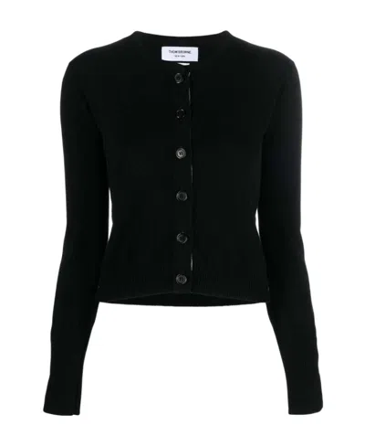 THOM BROWNE THOM BROWNE RIBBED-KNIT CREWNECK CARDIGAN