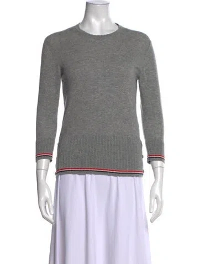 Pre-owned Thom Browne Cashmere Crew Neck Sweater In Grey