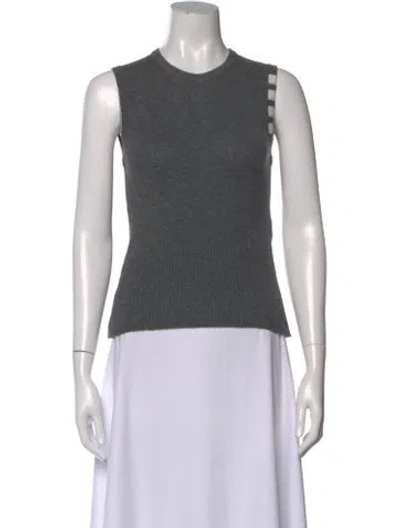 Pre-owned Thom Browne Cashmere Crew Neck Sweater Vest In Gray