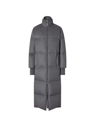 Thom Browne Cashmere Down-filled Jacket In Gray