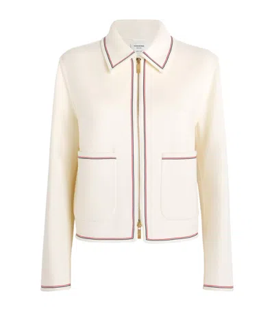 Thom Browne Cashmere Golf Jacket In White