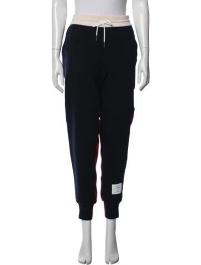 Pre-owned Thom Browne Cashmere Grosgrain Trim Lounge Bottoms In Blue