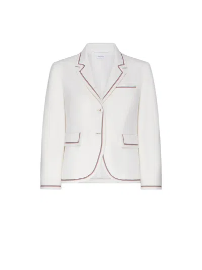 Thom Browne Cashmere High Armhole Sportcoat In White