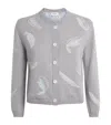 Thom Browne Cashmere Intarsia Cardigan In Gray