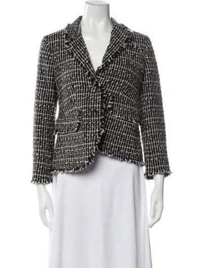 Pre-owned Thom Browne Cashmere Plaid Print Blazer In Black