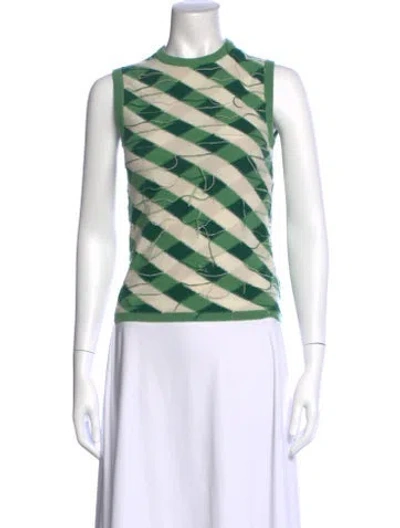 Pre-owned Thom Browne Cashmere Plaid Print Sweater In Green