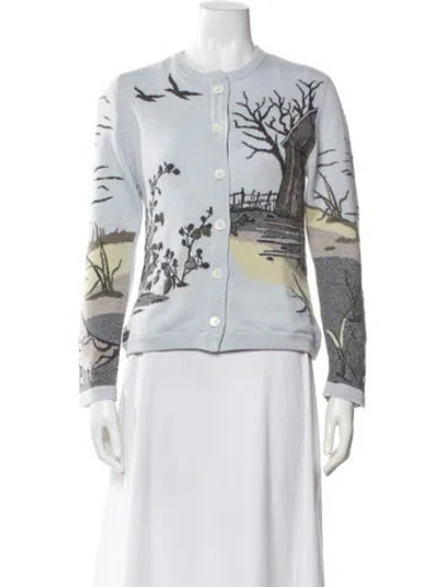 Pre-owned Thom Browne Cashmere Printed Sweater W/ Tags In Blue