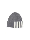 Thom Browne Grosgrain Loop Tab Cashmere Beanie In Grey