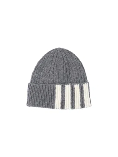 THOM BROWNE CASHMERE RIB 4-BAR HAT