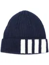 Thom Browne 4-bar Stripe Cashmere Beanie In Navy