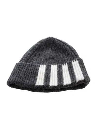 Pre-owned Thom Browne Cashmere Striped Beanie In Multi