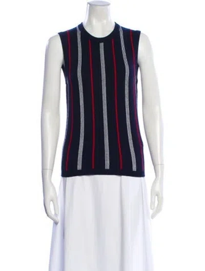 Pre-owned Thom Browne Cashmere Striped Sweater In Blue