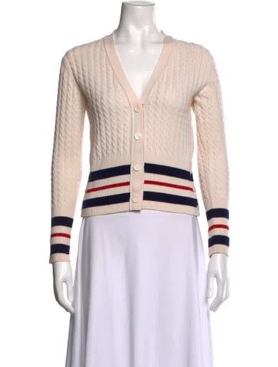 Pre-owned Thom Browne Cashmere Striped Sweater In Neutrals