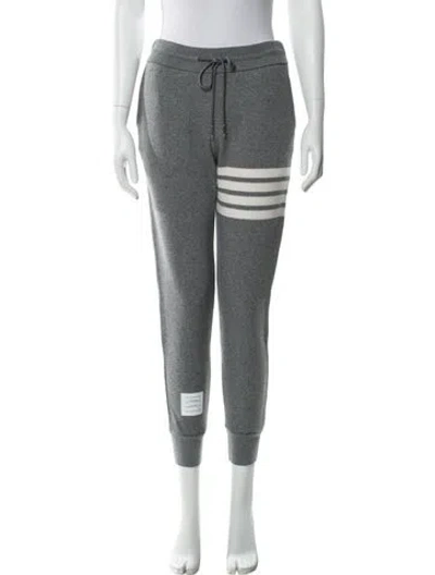 Pre-owned Thom Browne Cashmere Striped Sweatpants In Gray