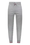 Thom Browne Rwb Stripe Cashmere Sweatpants In Grey