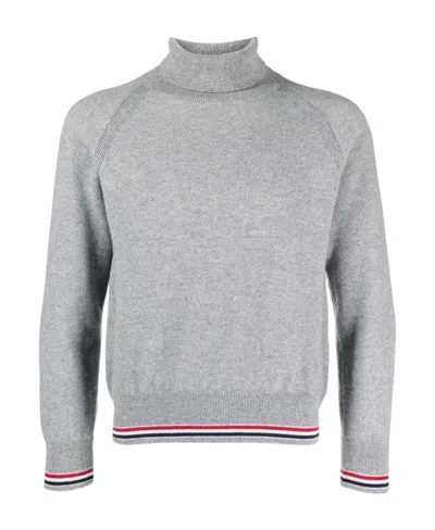 Thom Browne Cashmere Turtle-neck Sweater In Gray