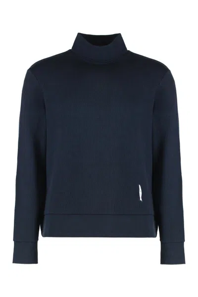 Thom Browne Cashmere Turtleneck Sweater In Blue