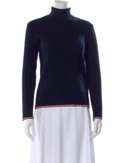 Pre-owned Thom Browne Cashmere Turtleneck Sweater In Blue