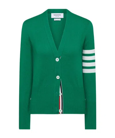 Thom Browne Cashmere V-neck Cardigan In Pink