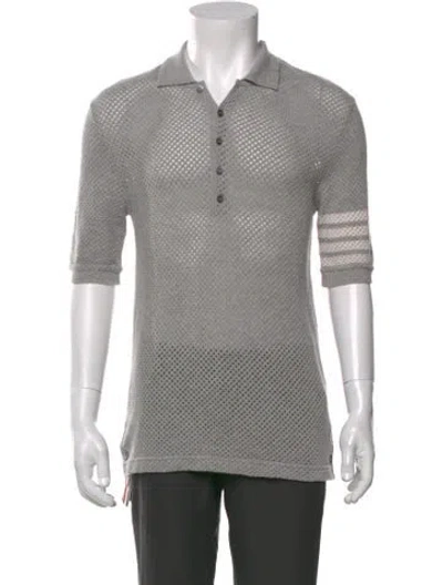 Pre-owned Thom Browne Cashmere V-neck Polo Shirt In Multi