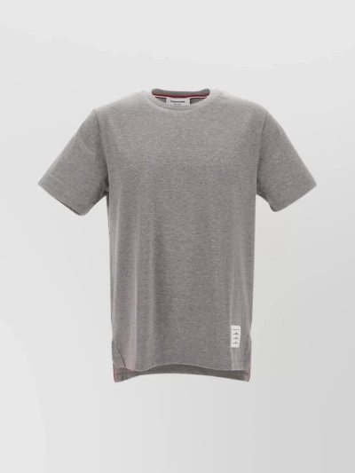 Thom Browne "casual Fit" Cotton T-shirt In Gray