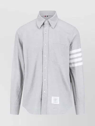 Thom Browne Casual Shirt With Striped Arm Detail In White