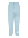 Thom Browne Classic 4 Bar Stripe Cotton Sweatpants In Blue