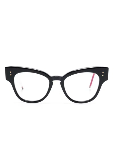 Thom Browne Cat-eye Frame Glasses In Black