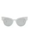 Thom Browne Cat Eye Sunglasses In 白色