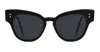 Thom Browne Cateye - Shiny Black Sunglasses In Shiny Black