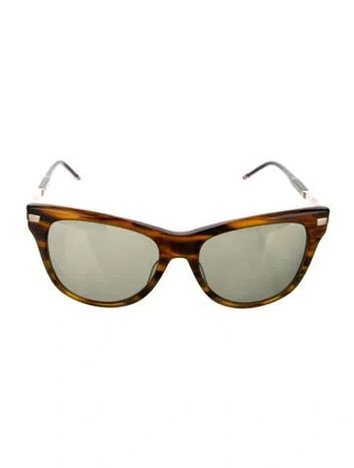 Pre-owned Thom Browne Cat-eye Tinted Sunglasses In Brown