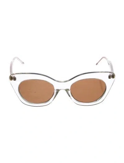 Pre-owned Thom Browne Cat-eye Tinted Sunglasses In Transparent