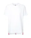 Thom Browne Central Striped T-shirt On The Back In White