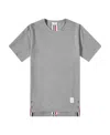 Thom Browne Centre-back Stripe Piqué T-shirt In Gray