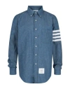 Thom Browne 4-bar Straight-fit Chambray Shirt In Fantasy