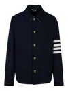 Thom Browne '4-bar Utility' Single-breasted Jacket In Azul Oscuro