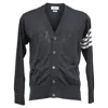 Thom Browne Charcoal Buttoned Cardigan In Grey Cashmere In Grey