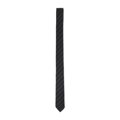 THOM BROWNE THOM BROWNE CHARCOAL WOOL CLASSIC TIE