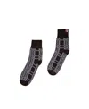 Thom Browne Check-jacquard Ankle Socks In Black