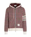 Thom Browne Check-pattern 4-bar Hoodie In Multicolor