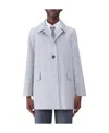 Thom Browne Check-pattern Buttoned Coat In Medium Gray