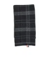 Thom Browne Check-pattern Knitted Scarf In Black
