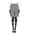 Thom Browne Check-pattern Shorts In Black