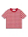 Thom Browne Check-pattern T-shirt In Red