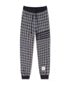 Thom Browne Check-pattern Track Pants In Gray